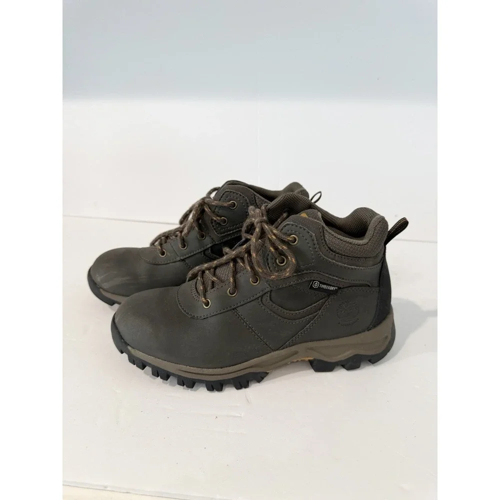 TIMBERLAND Maddsen Mid Hiker Brown Boot Youth 3 Shoes Hiking Fall School Casual